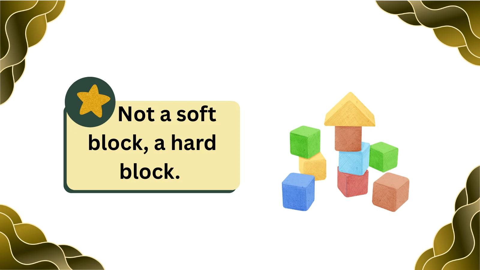 what does hard block mean in text