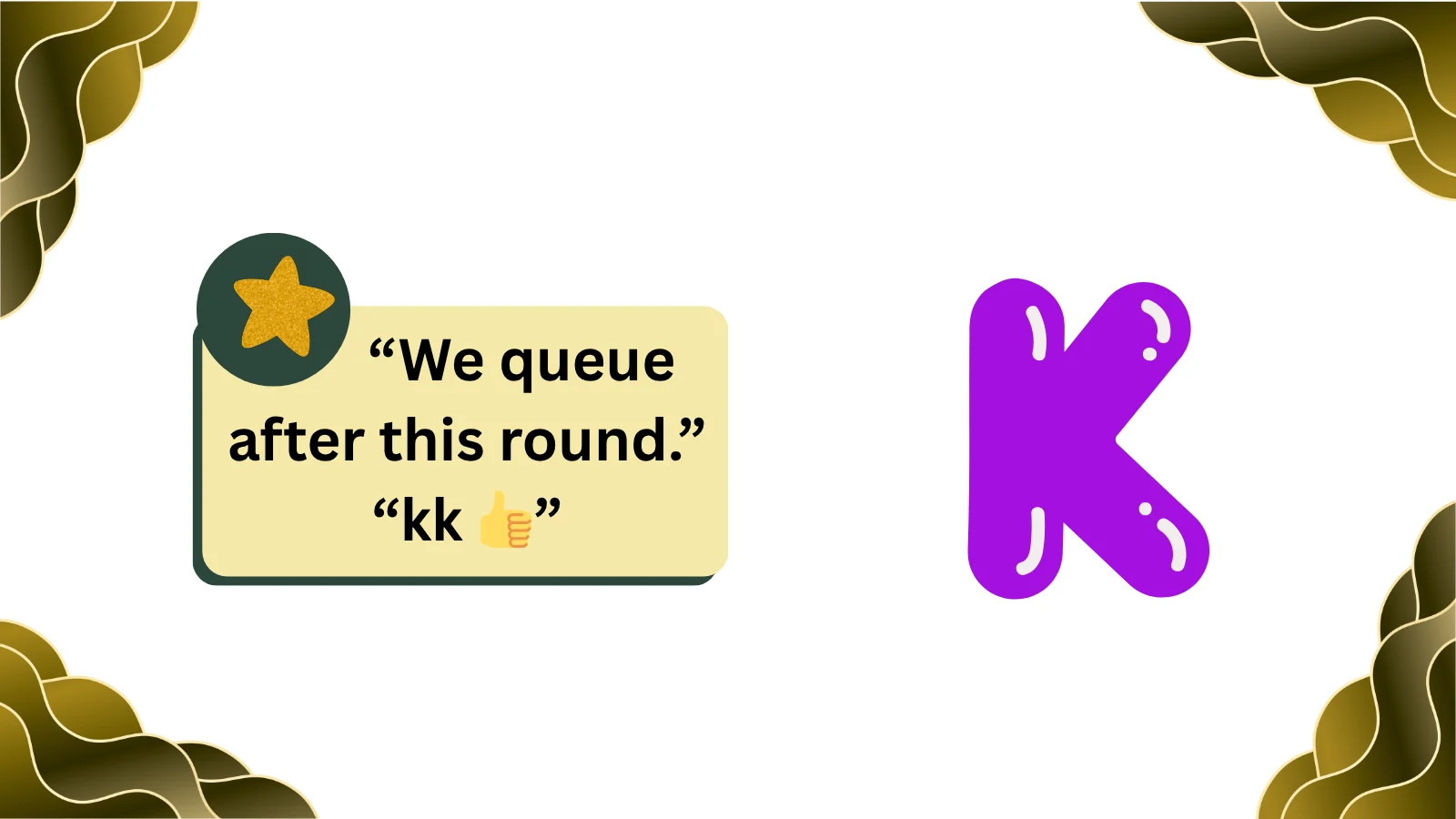 what does kk mean in chat